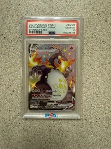 Carte Pokemon PSA 10 Charizard VMAX Shining Fates Full Art SV107/SV122. CLEAN - Photo 1/5