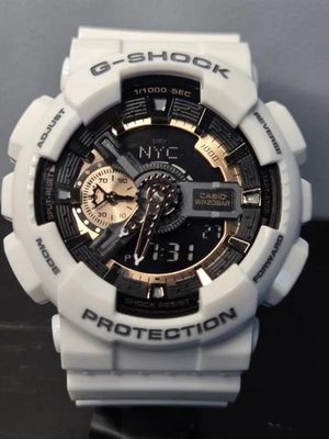 Casio G-Shock Oro Rosa/Blanco Brillante GA-110RG-7A NUEVO/SIN USAR Foto 1 de 4