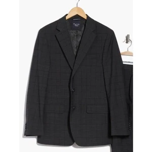 Osmans Slim Fit Grey Plaid Wool Blend Suit Jacket - Picture 1 of 1