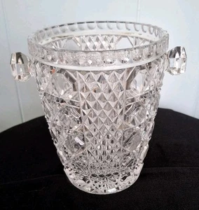 Vintage schwerer Bleikristall Eiskübel 🌿 Seitenknopf Griffe 🌿 - Bild 1 von 7