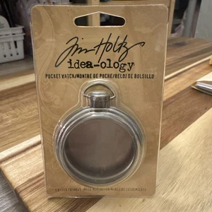 TH92910 Tim Holtz Idea-Ology Pocket Watch Frame 2"-Antique Nickel - Picture 1 of 2