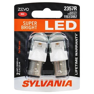 SYLVANIA 2357 ZEVO LED Red Bulbs – Bright Stop & Tail Signal Lights (2 Pack) - Picture 1 of 8