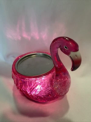 Candelabro Bath & Body Works globo de agua flamenco rosa 3 mechas iluminado Foto 1 de 4