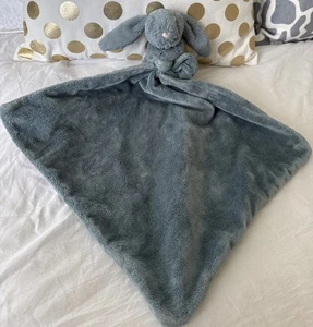 Jellycat London Oscuro Azul Oscuro Gris Conejito Chupete Lovey Manta de Seguridad Peluche - Imagen 1 de 4