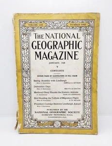 National Geographic Magazine Vol LIII January 1928 Seeing America With Lindbergh - Picture 1 of 6