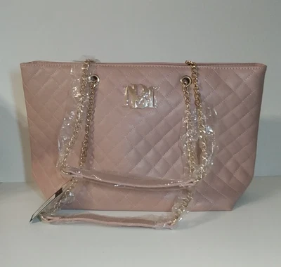 Bolso de Mano Badgley Mischka BMH-108 Rosa Rubor Acolchado Cadena Correa Nuevo con Etiquetas Precio de venta sugerido por el fabricante $129 Foto 1 de 4