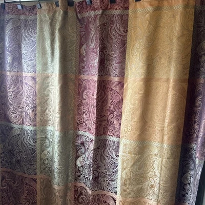 Cortina de ducha de tela Kohl's Home Classics poliéster retazos cachemira Foto 1 de 4