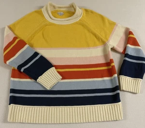 LL BEAN Signature Sweater XL Organic Cotton Rollneck Colorful Stripes Classic - Picture 1 of 11