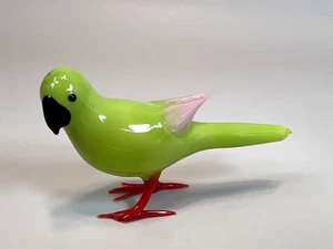 1930's Antique Bimini Lauscha Hand Blow Art Glass Parrot Bird Figurine Old Stock - Picture 1 of 6
