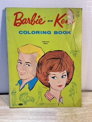 Barbie And Ken Coloring Book Authorized, Edition, Mattel, Inc 1962 Vintage  - Image 1 of 4
