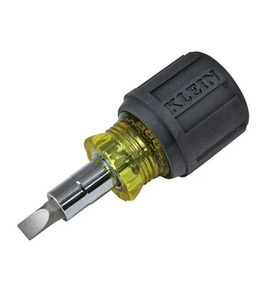 Klein Tools 32561 Multi-Bit Screwdriver / Nut Driver, 6-in-1, Stubby Ph, Sl Bits - Image 1 of 3