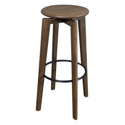 Mid Century Bar Stool Wood and Iron The Modello - Image 1 of 4