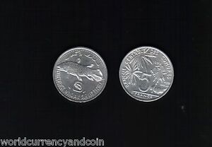 COMOROS ISLANDS 5 Francs KM-15 1992 x 100 Pcs Lot FISH FRUIT UNC COIN FRENCH