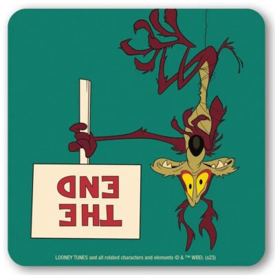 Sous-verre Logoshirt® Looney Tunes, Coyote 10x10cm (The End) - Bild 1 von 2