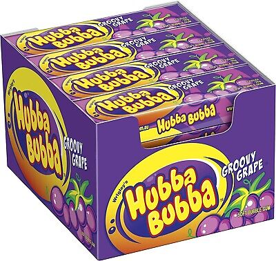 20 X 35g Hubba Bubba Gum Groovy Grape Chewing Gum • 17.84$