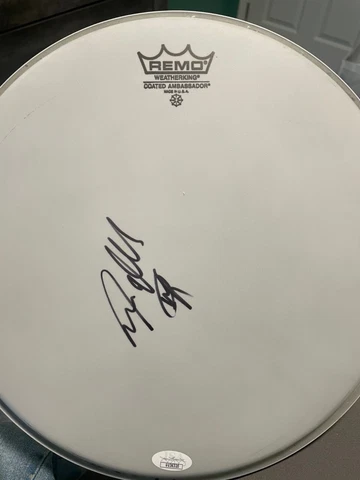 Steven Adler signed JSA COA 12” Remo Drumhead Guns N’ Roses Slash bas psa Cover