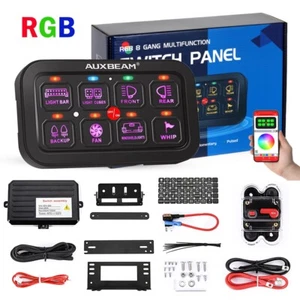 8 Gang RGB Switch Panel w/ bluetooth Controller for Off Road Lights Bar 12V-24V - Picture 1 of 12