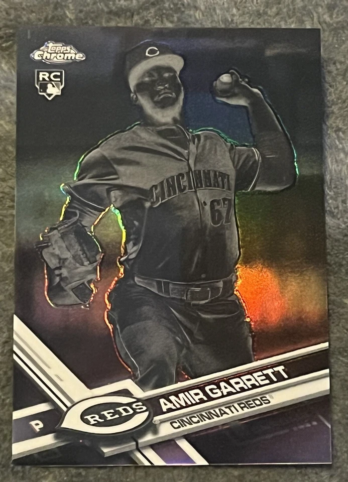 2017 Topps Chrome Amir Garrett Parallel Negative Refractor NM-MT!  - Image 1 of 4