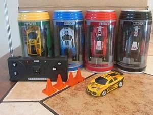 Mini RC Car in a Can with Charger & Remote, Headlights Light Up, Car Racers - Picture 1 of 4