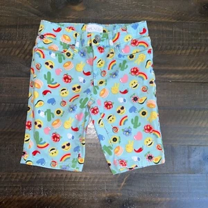 Childrens Place Girls Size 5 Bermuda Shorts Emojis Pattern Multicolor Summer - Picture 1 of 4
