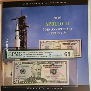 2019 Apollo 11 50th Anv Currency Set PMG 67 EPQ PMG ERROR read description. AP3 - Picture 1 of 14
