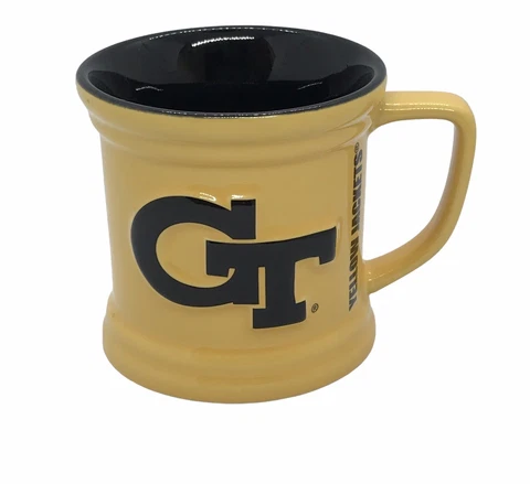 Georgia Tech Yellow Jackets Cup Coffee Ceramic Collegiate Mug Yellow and Black Cover