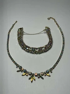 Vintage Signed Sherman Bracelet and Necklace - Picture 1 of 11