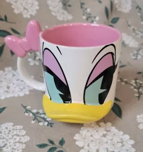Rare Daisy Duck Authentic Disney 3D Face Protruding Bill Coffee Mug - Picture 1 of 4