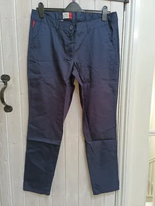 LIDL Marken Damen Bio Baumwolle bestickt robuste Chino Hose marine 18 - Bild 1 von 5