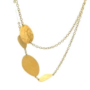 Ippolita Classico Long Gold Necklace 18k Yellow Hammered Disc Motifs 40" Long - Picture 1 of 7
