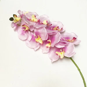 6 PCS Light PINK Orchid Phalaenopsis Artificial Realistic Silk Flowers 36 in - Picture 1 of 2