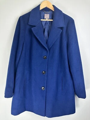 Abrigo para mujer Jill mezcla de lana azul guisante chaqueta totalmente forrada grande Preppy carrera Foto 1 de 4