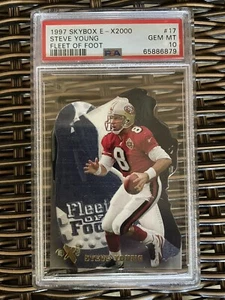 1997 SKYBOX E-X2000 FLEET OF FOOT #17 STEVE YOUNG HOF POP 3 PSA 10 Gem 49ers - Picture 1 of 2