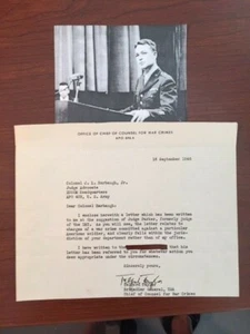 GENERAL TELFORD TAYLOR TYPED LTR. SIGNED WWII NUREMBERG WAR CRIMES TRIALS - Picture 1 of 1