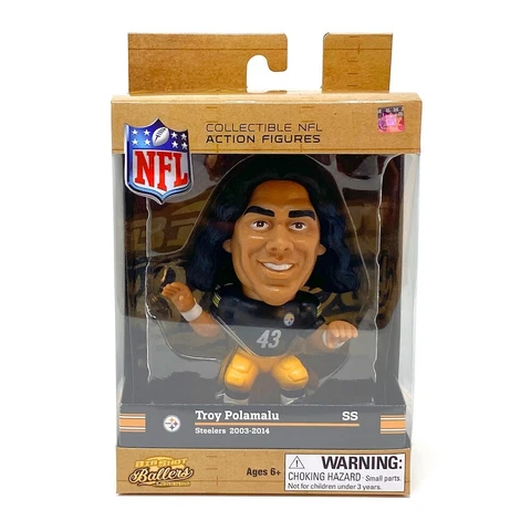 TROY POLAMALU PITTSBURGH STEELERS BIG SHOT BALLER ACTION FIGURE NEW IN BOX NFL Cover