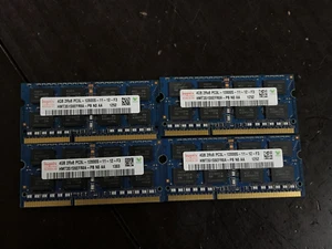 SK HYNIX 16GB (4x4GB) 2Rx8 PC3L-12800S DDR3L SODIMM Laptop Memory RAM - Picture 1 of 2