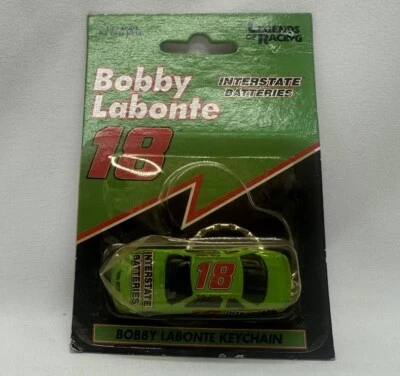 Vintage 1998 Legends Of Racing Nascar Bobby Labonte Interstate Battery Keychain - Image 1 of 4