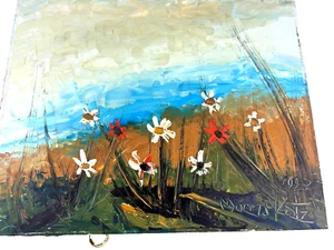 Increíble pintura al óleo GRANDE original firmada por Morris Katz excelente estado, 20"x16" - Imagen 1 de 5