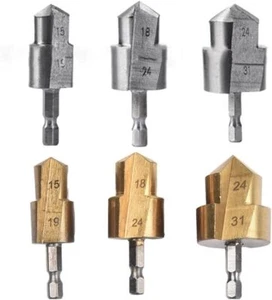 6pcs Water Pipe Expansion Drill Bits Hex Shank Compatible - Picture 1 of 9