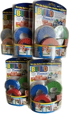5 PACKS Build Bonanza Self Adhesive Peel & Stick Tape Building Block NEW sealed - Image 1 of 3