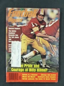 1976 Football Digest NFL December Billy Kilmer Washington Redskins - Picture 1 of 1