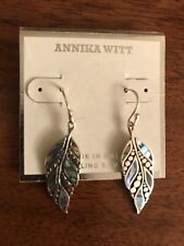 Annika Witt Sterling Silver 925 Leaf Earrings NWT