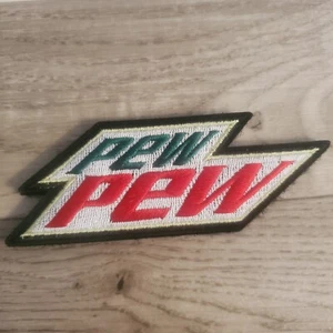 PEW PEW Funny Sarcastic Tactical Morale Patch Hook and Loop - Picture 1 of 1