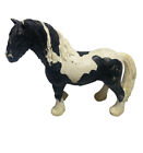 Schleich Horse Figure Black & White Tinker Stallion Gypsy Vanner Retired