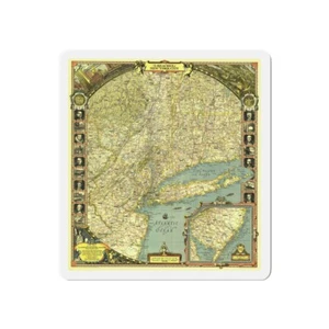 EE. UU. - Nueva York (1939) (mapa) imán de refrigerador - Imagen 1 de 16