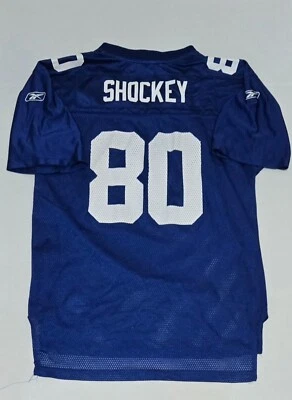 Camiseta de fútbol vintage Reebok New York Giants Jeremy Shockey #80 juvenil XL 18-20 Foto 1 de 2
