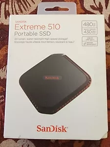NEW SANDISK EXTREME 510 PORTABLE SSD 480 GB (SDSSDEXTW-480G-GA1) - Picture 1 of 3