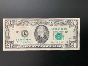 1988A $20 DOLLAR BILL L92647050C - Picture 1 of 4