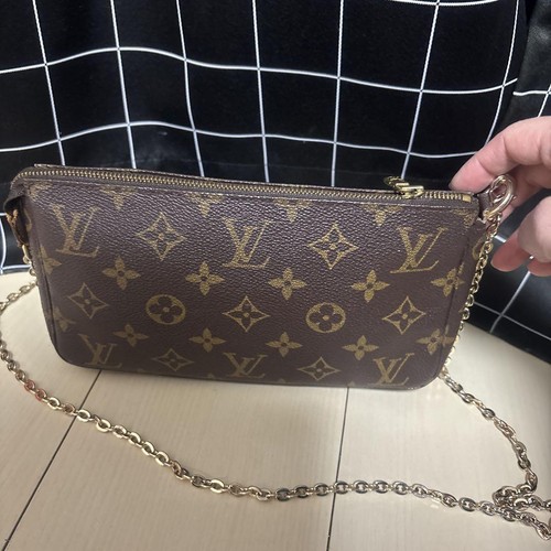 LOUIS VUITTON（LV） Louis Vuitton Monogram Pochette Accessori Borsa Pochette Pelle Logo Autentica