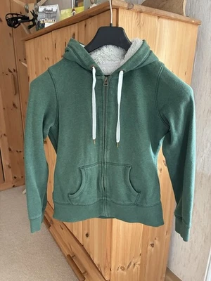 Damen Gefütterte Sweatshirt Jacke Gr. M von H&M Grün Gebraucht Guter Zustand - Bild 1 von 4